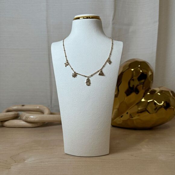 STELLA AND DOT X Rebecca Minkoff Hamsa‎ Charm Necklace - Picture 1 of 6